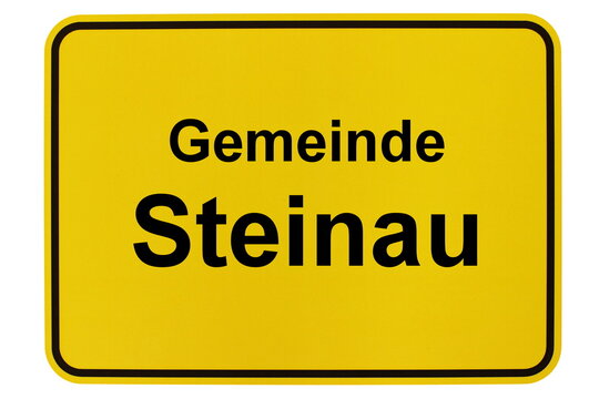 Illustration eines Ortsschildes der Gemeinde Steinau in Niedersachsen	