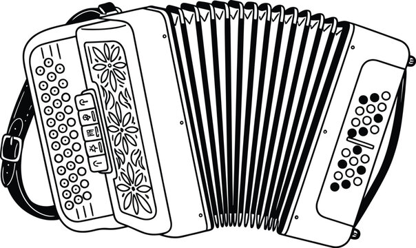 accordion isolated on white background