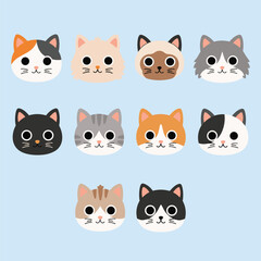 Fototapeta premium cat head illustration