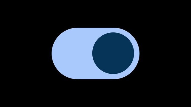 Toggle Switch Animation OFF to ON | UI Toggle Button Motion Graphics | Alpha Channel
