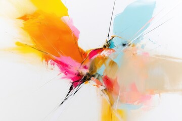 Fototapeta premium Vibrant abstract explosion of color with energetic brushstrokes (2)