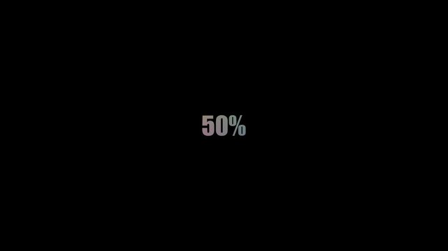 Count up from 0 to 100 ,number counter loading bar animation of 0 to 100, 100 percent rendering, counting number from 0 to 100 simple