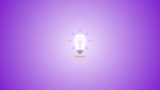 Creative Light Bulb Idea Concept Animation with Pencil Base.