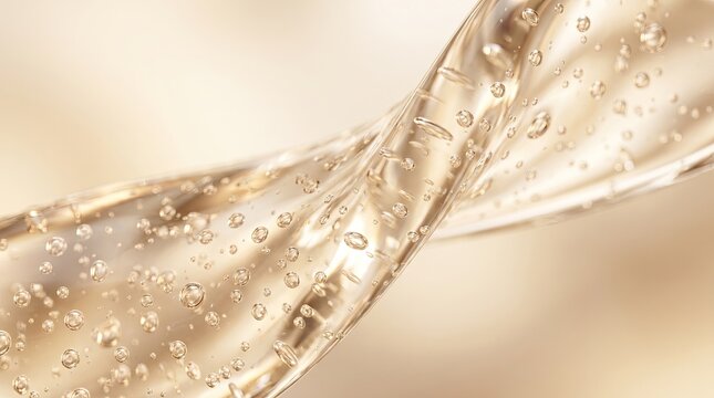 Golden Serum Wave with Micro Bubbles