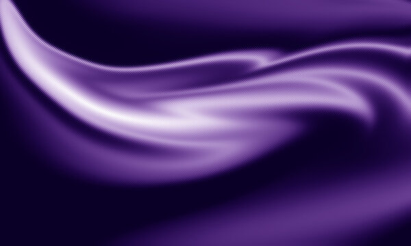 Abstract flowing liquid wave in vibrant purple gradient. Dynamic fluid motion background with smooth color transitions for modern design.