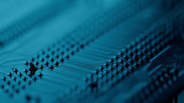 Laser Error Inspection Scanning Integrated Chip on Computer Motherboard for Quality Control