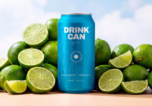 Fruit Space Can Lime Small Mockup