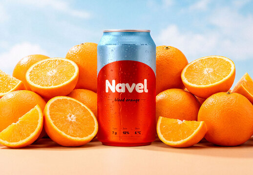 Fruit Space Can Orange Small Mockup