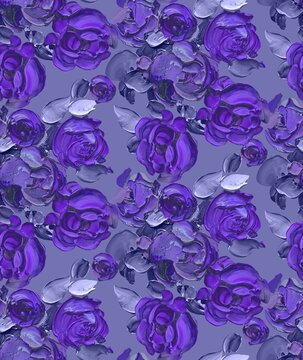 Abstract watercolour rose flower allover design seamless floral pattern design creative new concept textile design repeat pattern fabric print design 