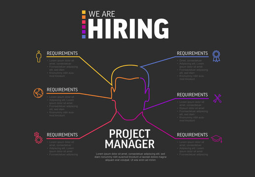 We Are Hiring Editable Poster Flyer Banner Template