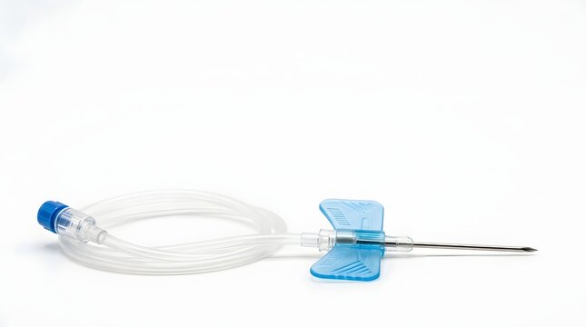 Peripheral venous catheter set with tubing and needle assembly