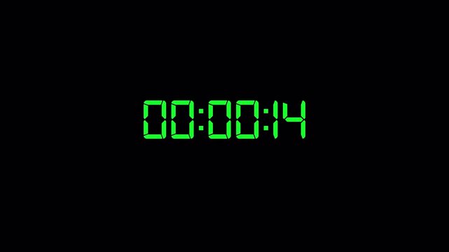 20 second countdown video animation, twwnty secound countdown timer, moderan countdown animation of 20 sec on transparent background with alpha channel.