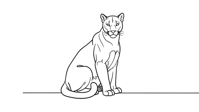 Siamese cat sitting illustration on white background.