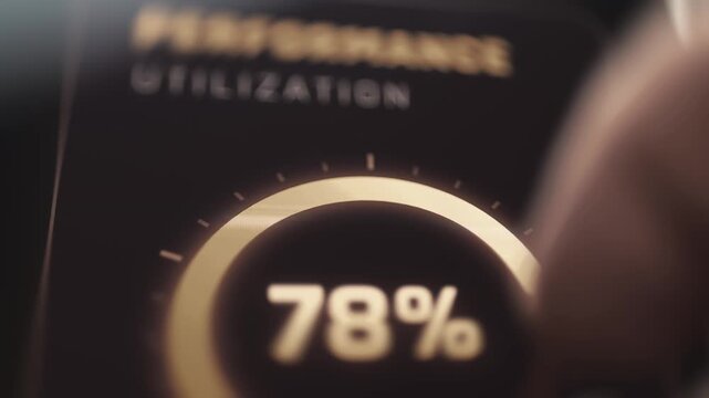 GPU Performance Utilization Gauge on Touchscreen