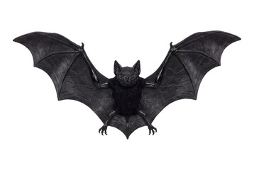 Fototapeta premium Gray bat with spread wings isolated on transparent background
