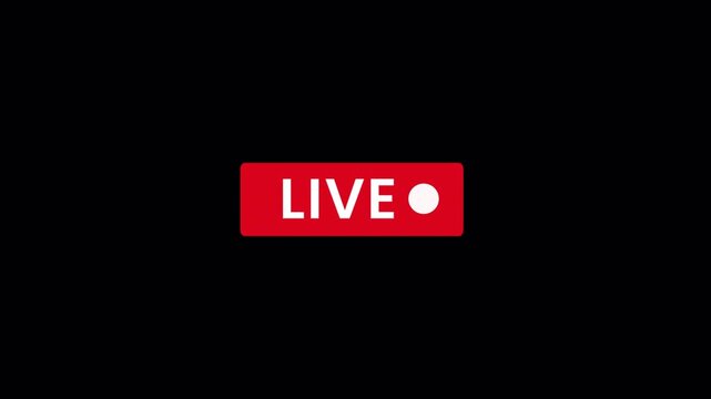 Live Button Alpha, Live Streaming Badge Overlay, Red Live Tag Transparent, Broadcast Live Indicator, Alpha Channel Live Icon, Live Video Label