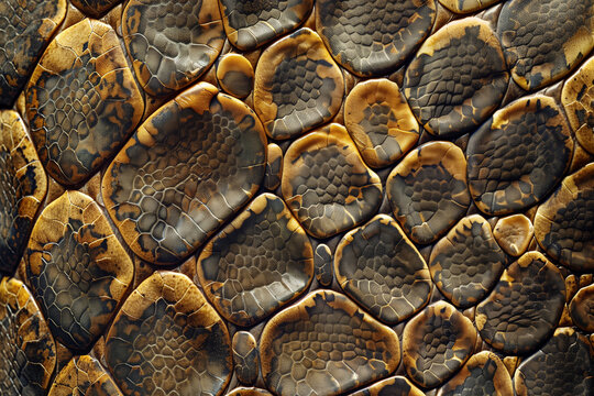 Exotic natural python snake leather texture background