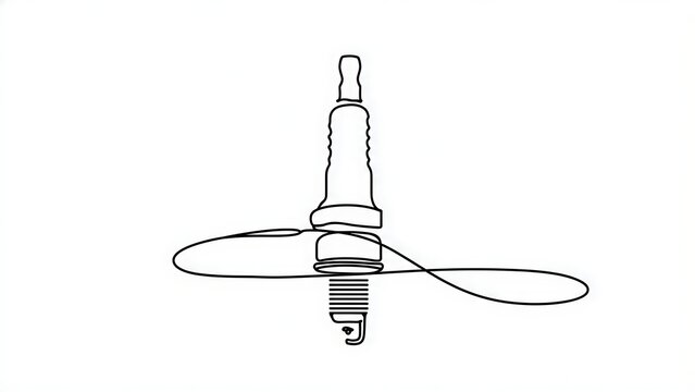 Spark plug isolated on white background.