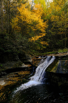 ithaca falls in autumn