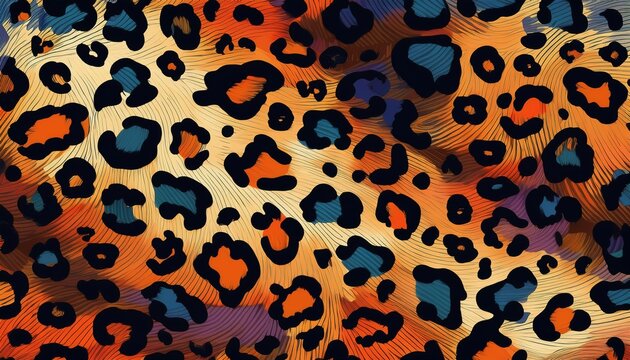 leopard print seamless pattern suitable for textile applications fabric design and wrapping materials