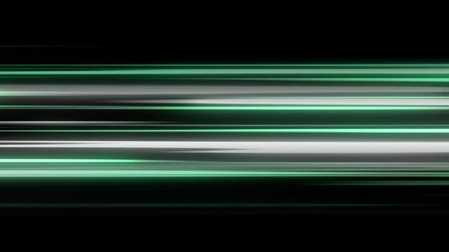 Horizontal Cyan Speed Lines Green Screen Overlay