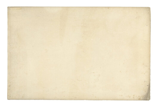 Isolated weathered Asian antique paper sheet with natural aged spots and vintage patina. Cutout blank parchment background PNG.