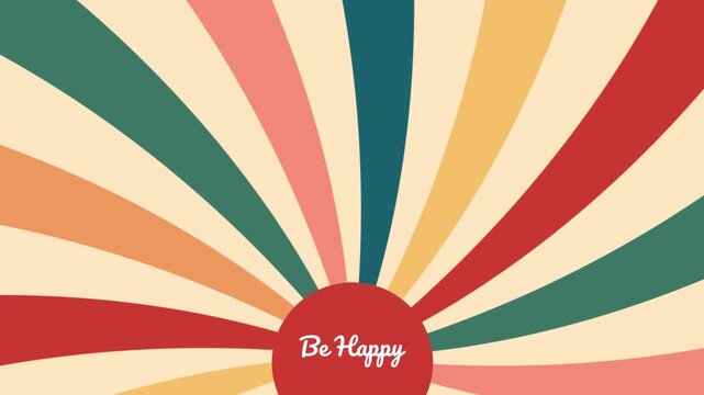Retro sun sunburst radial rays rotating background