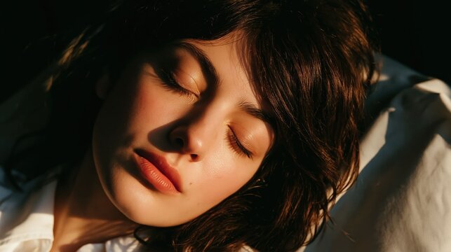 A woman sleeping in a car creates a calm lifestyle visual emphasizing comfort, safety, and modern transportation.