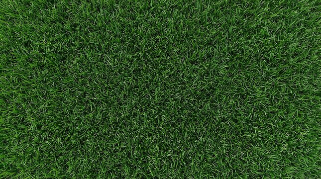 Top view of lush green grass texture background, natural lawn pattern for landscaping design, high quality detailed grass surface for architectural rendering