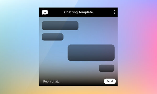 Dark mode chatting widget popup user interface design template