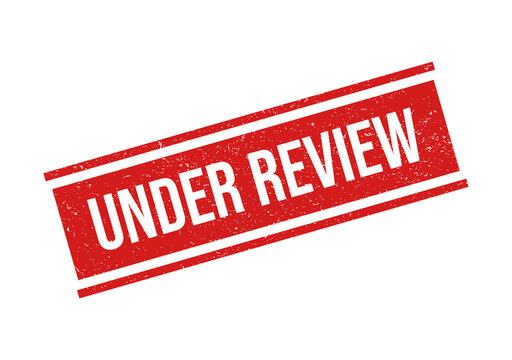 Red under review stamp on transparent background isolated on transparent background