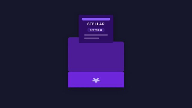 Minimalist Purple Stellar Logo Animation with Smooth Motion Graphics.