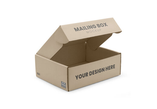 Kraft Mailing Box Mockup for Retail Display and Promotional Marketing