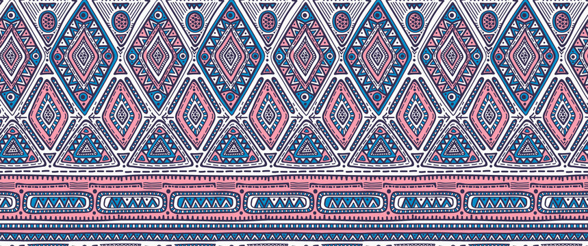 seamless pattern for tribal design. Ethnic motif.