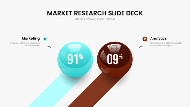 Sales Launch Frame Layout Vector Illustration. Minimal Strategy Two Step Diagram Slideshow Design. Company Overview 2 Element Infographic Slide Template.