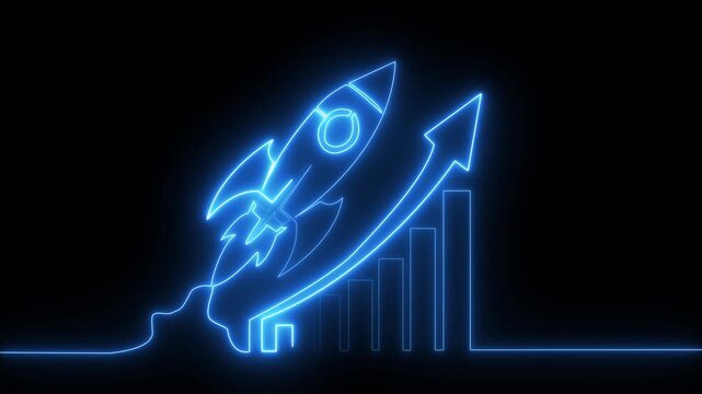 Startup business trend growth concept, improve development chart of company. Graph upward arrow grow up. Plan best sale performance return on investment stock, opportunity success challenge strategy