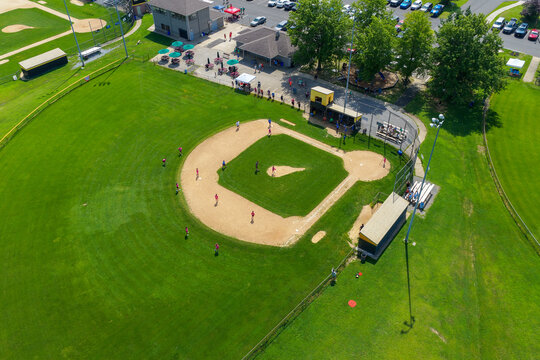 Baseball Field Drone View