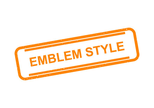 Orange rubber stamp with emblem style text design illustration