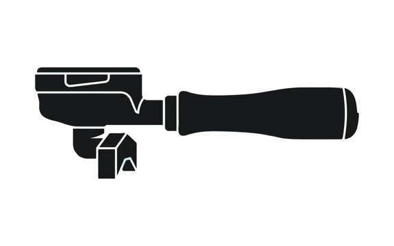 Black silhouette icon of a coffee machine portafilter 