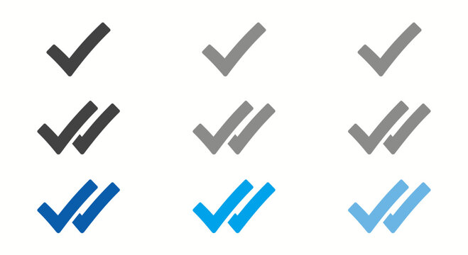 Check mark and double check icons