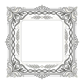 Ornate Square Decorative Frame Design