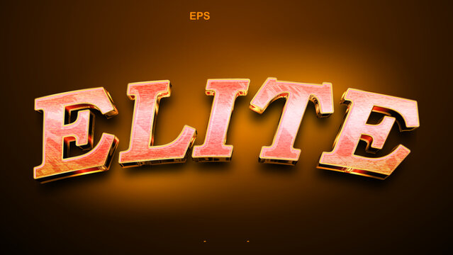 Elite Luxury Editable 3D Text Effect with Golden Orange Glow