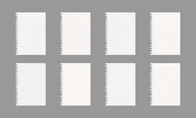 White Ripped Notebook Paper Sheet Collection © 123levit