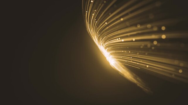 Abstract Golden Lines And Particles Background
Gold abstract background with beautiful glowing light particles and depth of field blur
