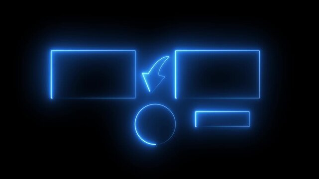 Subscribe button and outro for gaming and video channels Youtube End screen animation. Glowing Neon YouTube End Screen and Outro Animation for Gaming