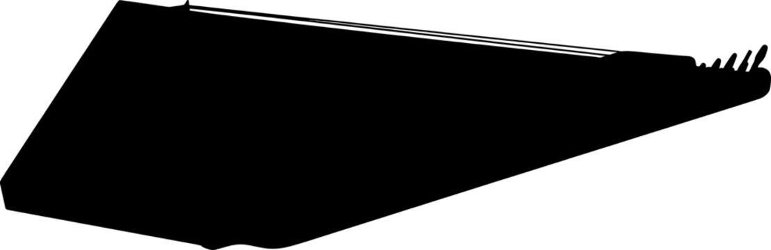 Traditional middle eastern qanun zither string instrument silhouette collection element