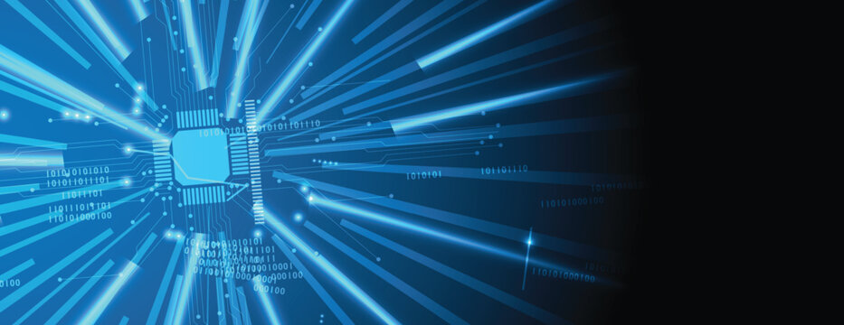 Digital cyberspace background representing big data, cloud computing, and AI