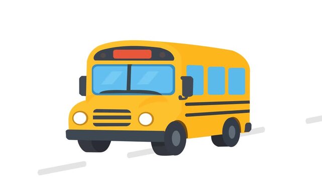 Yellow School Bus Vector Illustration Concept for Back to School, Educational Transportation, Public Vehicle, and Student Safety