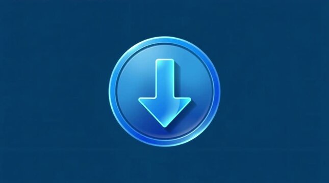 Digital button with illuminated edge and a finger pressing down, representing technology interface and user interaction concept