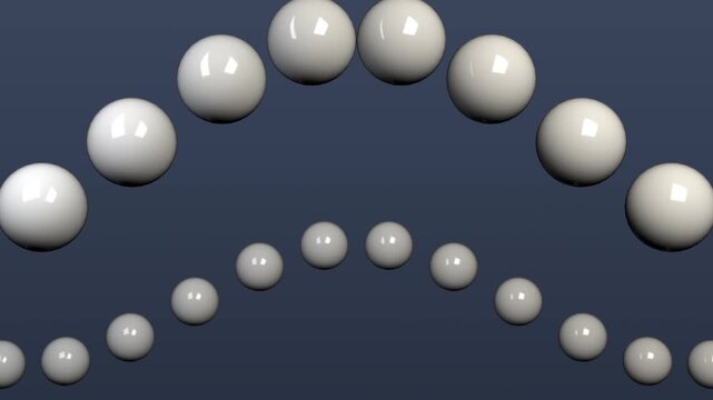Elegant pearl necklace strand flowing wave seamless loop 4K luxury jewelry background